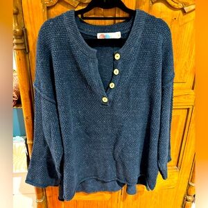 Free People Hailee Sweater - Blue - Size S